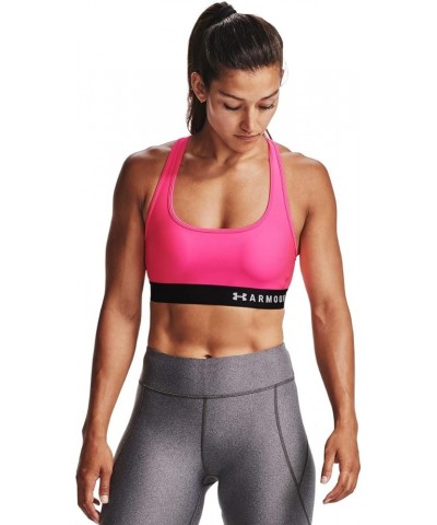 Women's Mid Impact Crossback Sports Bra Cerise (653)/White $10.50 Lingerie