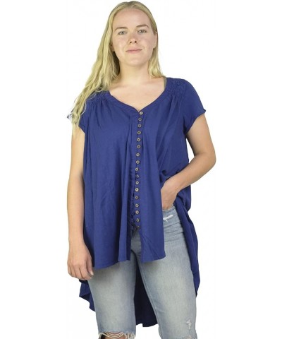 Ladies Oversized Shirt - Romantic Shirt, Flowy Shirt, Summery Shirt, Beach Shirt 100% Cotton V-Neck Shirt French Navy $22.03 ...