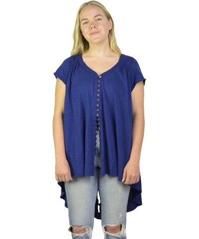 Ladies Oversized Shirt - Romantic Shirt, Flowy Shirt, Summery Shirt, Beach Shirt 100% Cotton V-Neck Shirt French Navy $22.03 ...