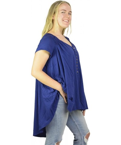 Ladies Oversized Shirt - Romantic Shirt, Flowy Shirt, Summery Shirt, Beach Shirt 100% Cotton V-Neck Shirt French Navy $22.03 ...