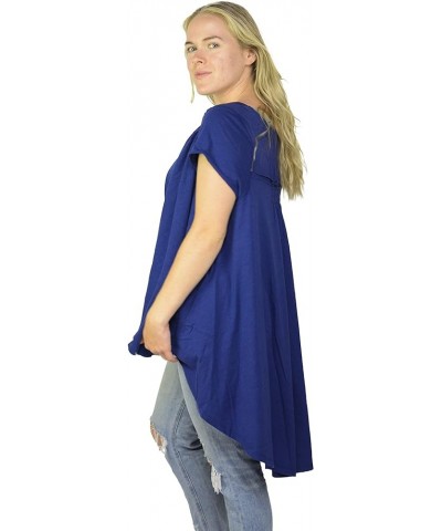 Ladies Oversized Shirt - Romantic Shirt, Flowy Shirt, Summery Shirt, Beach Shirt 100% Cotton V-Neck Shirt French Navy $22.03 ...