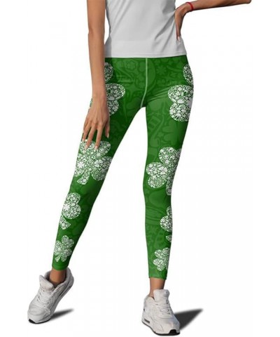 Women St. Patrick's Day Leggings, Tights Stretchy Leggings Skinny Pant for Yoga Running Trendy Design Workout Leggings Pgreen...