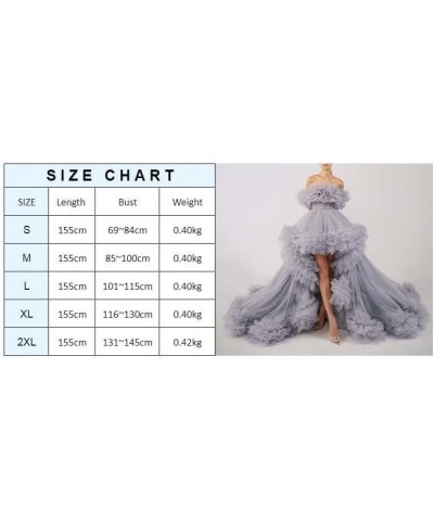 Off Shoulder Maternity Photoshoot Prom Gown Puffy Ruffles Tulle High Low Formal Evening Dresses Pink $52.24 Dresses