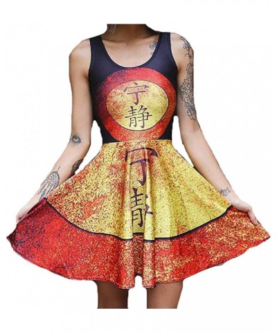 Girl Printed Elastic Sleeveless Shaping Breathable Camisole Skater Dress Characters $12.75 Dresses