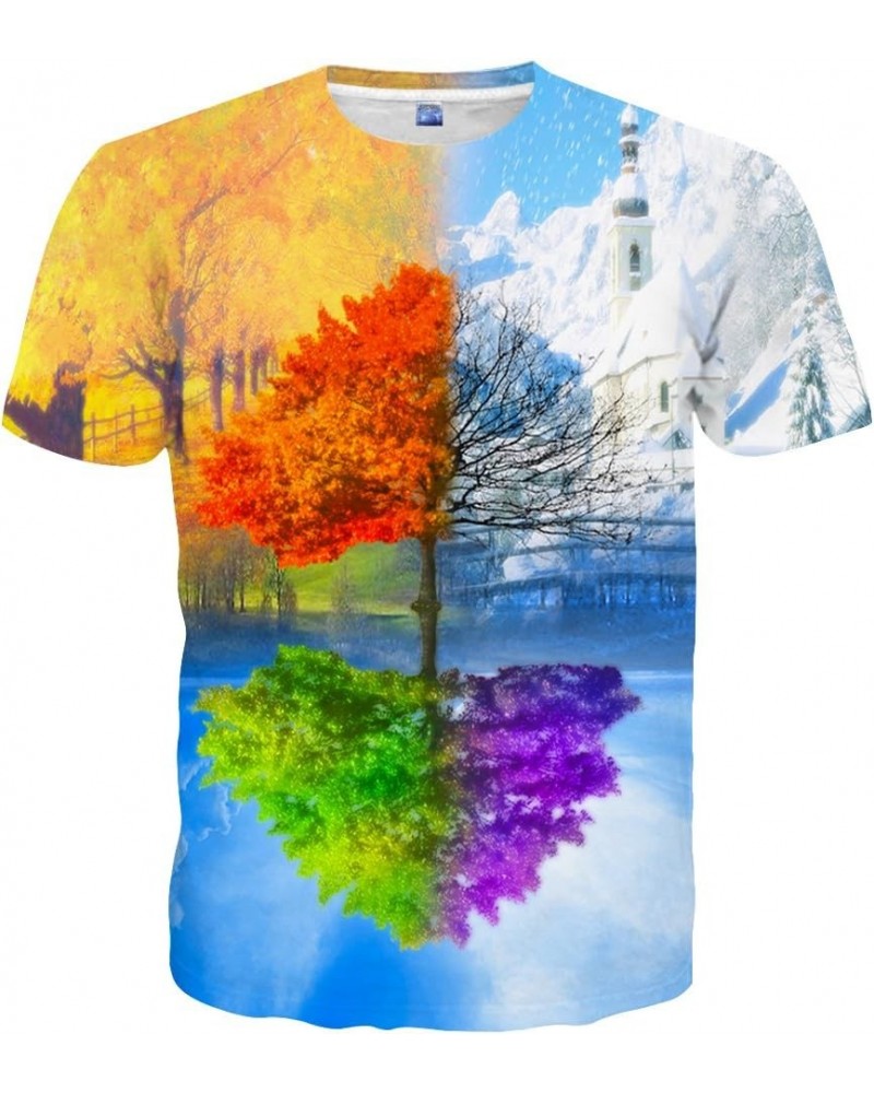 Unisex 3D Print Shirts Colorful Space Graphic Tees for Men Women Teens Sj-mul $9.66 T-Shirts