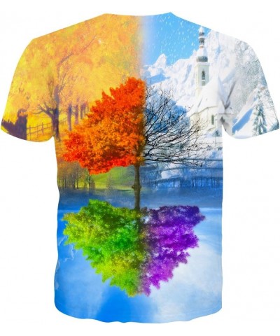 Unisex 3D Print Shirts Colorful Space Graphic Tees for Men Women Teens Sj-mul $9.66 T-Shirts