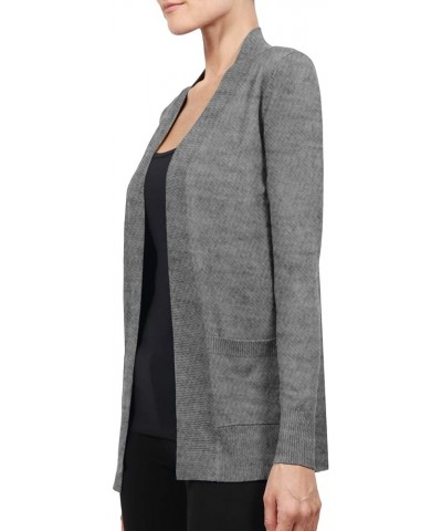 Womens Casual Open Front Knit Cardigan Sweater Extra Stretchy (S-3XL) Heathergray $12.48 Sweaters