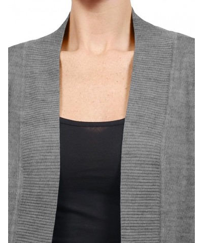 Womens Casual Open Front Knit Cardigan Sweater Extra Stretchy (S-3XL) Heathergray $12.48 Sweaters