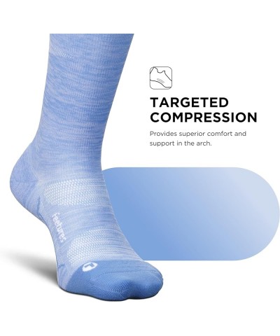 Graduated Compression Light Cushion Knee High - Compression Socks for Men & Women - Running & Athletic Recovery Brilliant Blu...