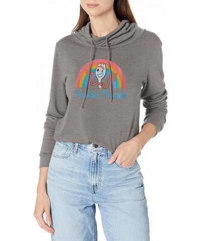 Disney Pixar Toy Story 4 Talkin Trash Women's Long Sleeve Cowl Neck Pullover Gray Heather $15.29 Hoodies & Sweatshirts