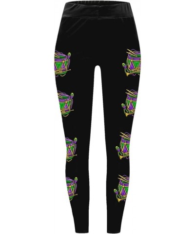 Mardi Gras Leggings for Women Carnival Party Costume Gredient Print High Waisted Tummy Control Festival Outfits Yoga Pants Bl...