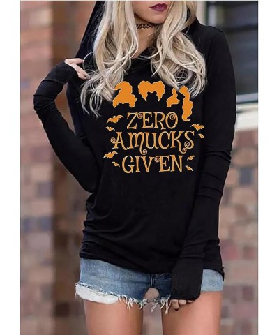 Halloween Sanderson Sisters Fashion Hoodie Women Halloween Hocus Pocus Long Sleeve T-Shirt Lightweight Pullover Top Black-e $...