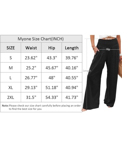 Women's Linen Wide Leg Pants Elastic High Waisted Palazzo Pants Lounge Yoga Trousers with Pockets Grey 1 $20.64 Others