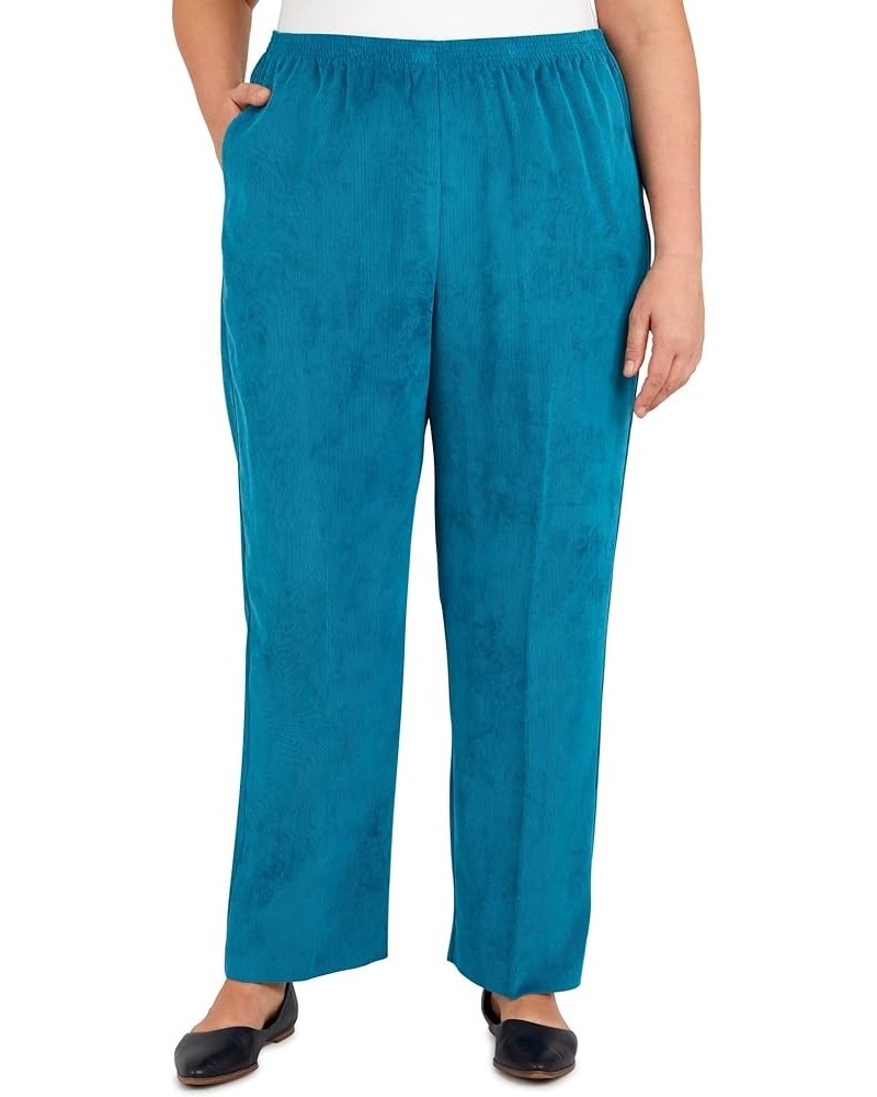 Women's Plus Size Classic Regular (Medium) Length Cord Pant Peacock $15.73 Pants