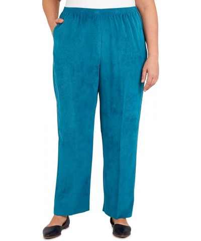 Women's Plus Size Classic Regular (Medium) Length Cord Pant Peacock $15.73 Pants