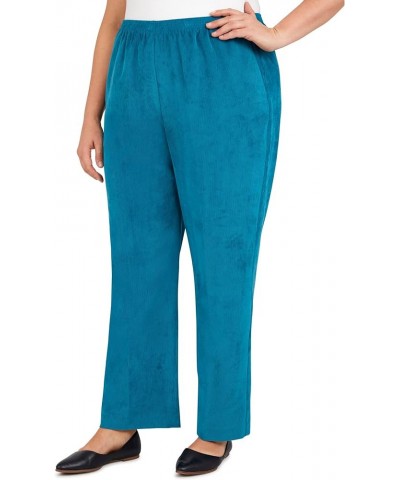 Women's Plus Size Classic Regular (Medium) Length Cord Pant Peacock $15.73 Pants