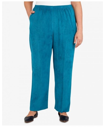 Women's Plus Size Classic Regular (Medium) Length Cord Pant Peacock $15.73 Pants