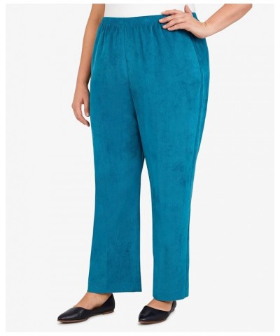 Women's Plus Size Classic Regular (Medium) Length Cord Pant Peacock $15.73 Pants