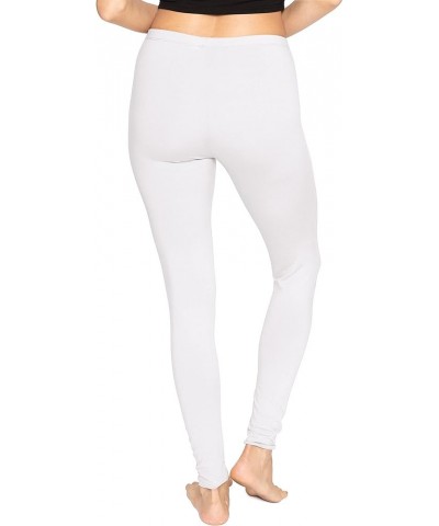 Women's Ultra Buttery Smooth Cotton Leggings | Small to 5X White White $11.50 Leggings