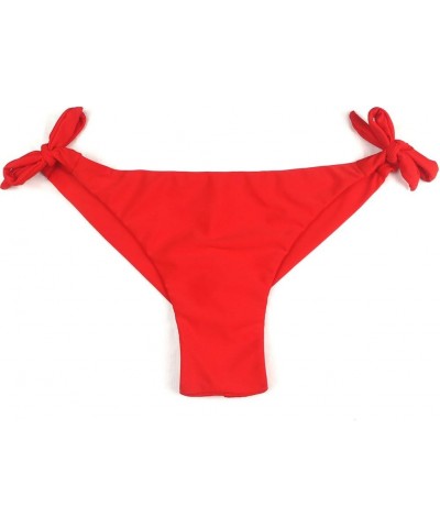 Women's Swimwear Bottoms Low Waist Cheeky Bikinis Thong Side Tie Brazilian Swimsuit Bottom Red $12.53 Swimsuits