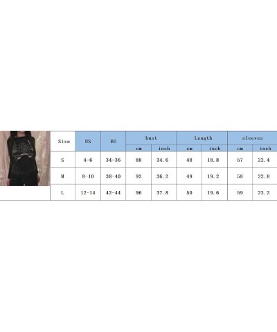 Women Y2k Long Sleeve Tops Fairy Grunge Graphic Tee Shirts Fairycore Aesthetic Fall Clothes Harajuku 90s Streetwear Bggcdeer-...