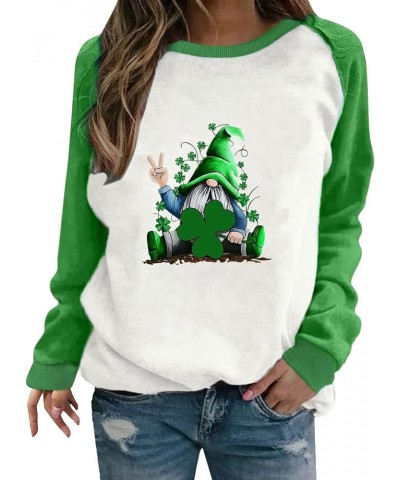 St Patricks Day Shirt Women Long Sleeve Pullover Tops Loose Fit Casual Tuncis Crewneck Sweatshirt Tees Blouses B-02-green $10...