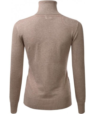 Women's Long Sleeve Pullover Turtleneck Slim Fit Stretch Knit Sweater (S-XXL) Lbt014_camel $15.04 Sweaters