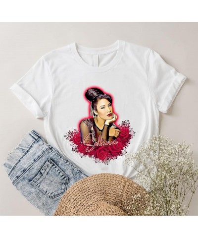 Selena Roses Shirt - Anything for Selenas Shirt, Queen of Tejano Music Tshirt, Playeras De Selena Black $10.79 T-Shirts