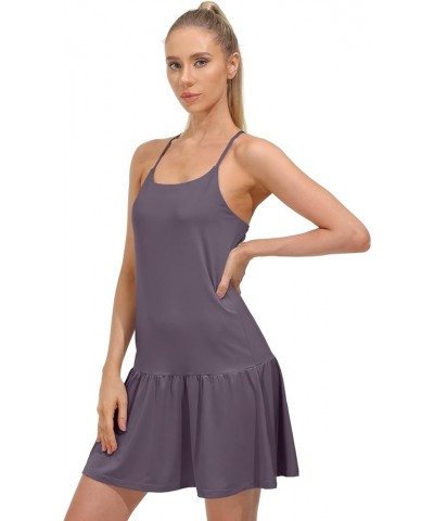 Women Tennis Dress with Built in Bra Shorts Workout Dress Exercise Dress Golf Athletic Dresses for Women Slip Dress Skirt Dar...