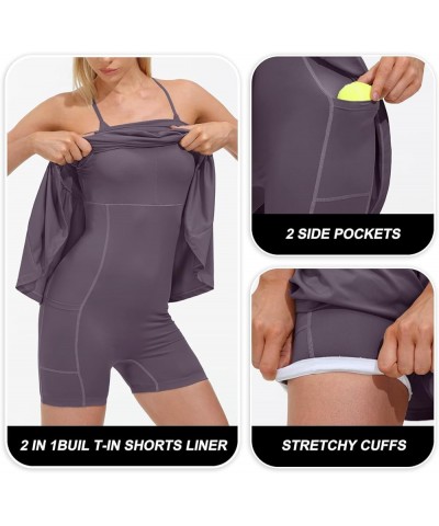 Women Tennis Dress with Built in Bra Shorts Workout Dress Exercise Dress Golf Athletic Dresses for Women Slip Dress Skirt Dar...