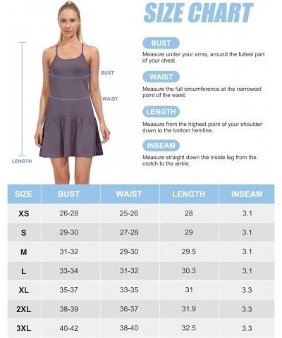 Women Tennis Dress with Built in Bra Shorts Workout Dress Exercise Dress Golf Athletic Dresses for Women Slip Dress Skirt Dar...