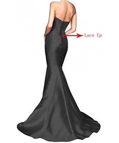 Women's Strapless Evening Dresses High Side Slit Mermaid Prom Dresses Teal $24.40 Dresses