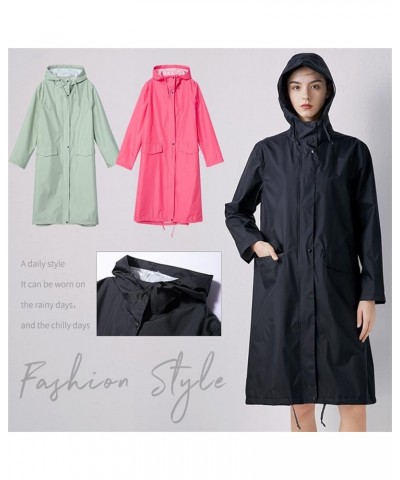 Long Raincoat Waterproof Rain Jacket with Hood Women Poncho Coat with for Hiking Cycling (Color : A-09, Size : XX-Large) X-La...