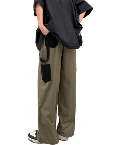 Women Joggers Goth Y2K Baggy Loose Pants Outdoor Cargo Pants Punk Streetwear K80 Army Green $14.75 Pants