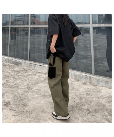 Women Joggers Goth Y2K Baggy Loose Pants Outdoor Cargo Pants Punk Streetwear K80 Army Green $14.75 Pants