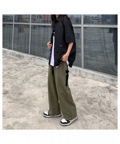 Women Joggers Goth Y2K Baggy Loose Pants Outdoor Cargo Pants Punk Streetwear K80 Army Green $14.75 Pants