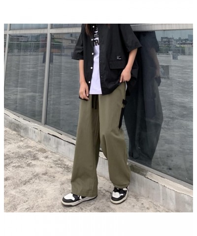 Women Joggers Goth Y2K Baggy Loose Pants Outdoor Cargo Pants Punk Streetwear K80 Army Green $14.75 Pants