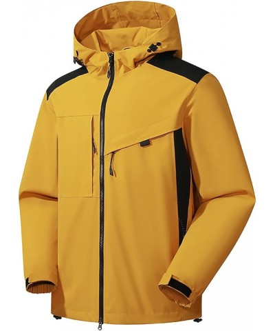 Plus Size Rain Jacket Womens Waterproof with Hood,Lightweight Outdoor Raincoat Packable Windbreaker Jacket Hiking 06☁☁yellow ...