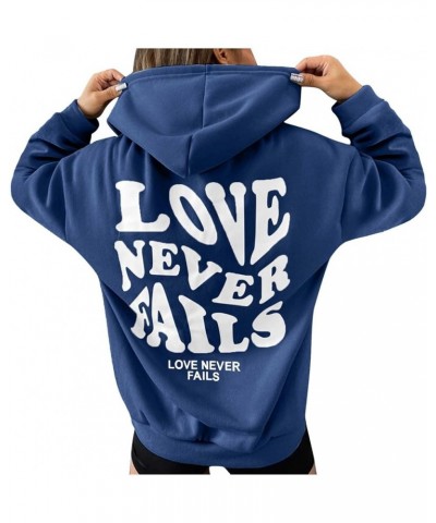 Jesus Loves You Hoodie Christian Faith Sweatshirt Jesus Faith Over Fear Hoodie Religious Sayings Pullover Sweater Blue-14 $9....