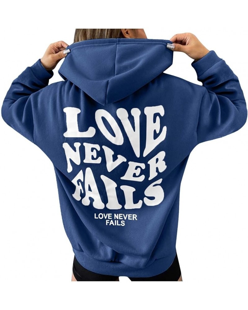 Jesus Loves You Hoodie Christian Faith Sweatshirt Jesus Faith Over Fear Hoodie Religious Sayings Pullover Sweater Blue-14 $9....