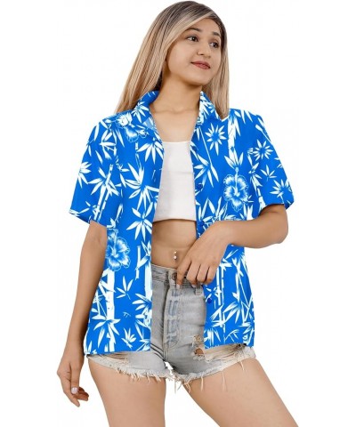 Button Down Shirt for Women Colorful Blouses Summer Short Sleeve Beach Party Vacation Hawaiian Shirt Tops for Women Leaves, B...