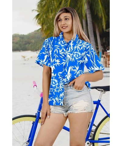 Button Down Shirt for Women Colorful Blouses Summer Short Sleeve Beach Party Vacation Hawaiian Shirt Tops for Women Leaves, B...