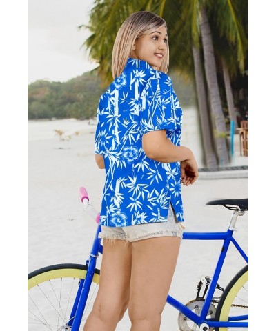 Button Down Shirt for Women Colorful Blouses Summer Short Sleeve Beach Party Vacation Hawaiian Shirt Tops for Women Leaves, B...