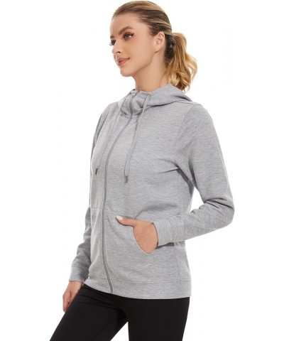 Women Full Zip-Up Hoodie Jacket Plus Size Avaliable(Plus Size S-6XL) Grey $13.86 Hoodies & Sweatshirts