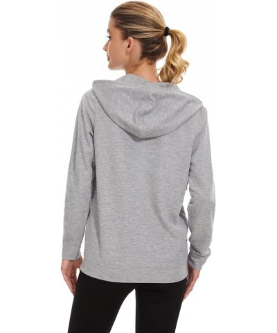 Women Full Zip-Up Hoodie Jacket Plus Size Avaliable(Plus Size S-6XL) Grey $13.86 Hoodies & Sweatshirts