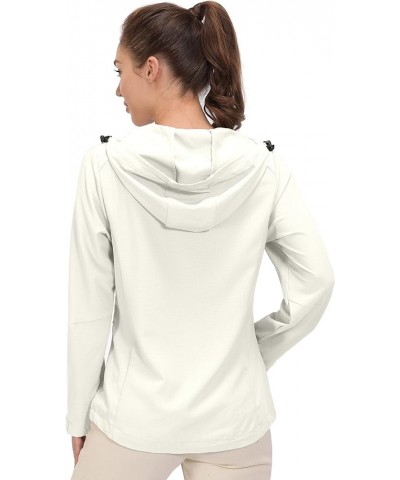 Women's Sun Protection Hoodie Jackets Long Sleeve UPF50+ Shirts Hiking Travel Camp Air Holes Full Zip Marshmallow Medium $23....