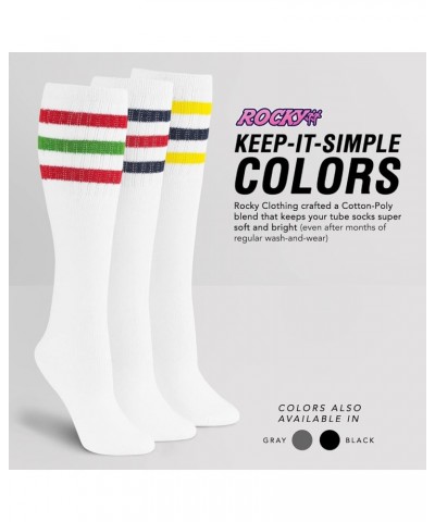 Women's Solid Tube Socks Over the Calf High 21" (6-Pair) Size 9-11 White $13.12 Activewear