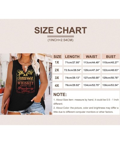 Plus Size Smooth As Tennessee Whiskey Shirt Women Ring Hole Sleeveless Sexy V-Neck Country Music Tank Top Tshirt A Black3 $7....