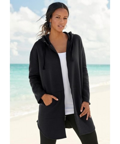 Women's Plus Size Fleece Zip Hoodie Jacket Medium Heather Grey $27.03 Jackets