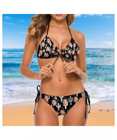 Custom Face Bikini Sets for Women Personalized Two Pieces Funny Bathing Suits for Women Holiday Swimsuit Multi - 9 $11.61 Swi...